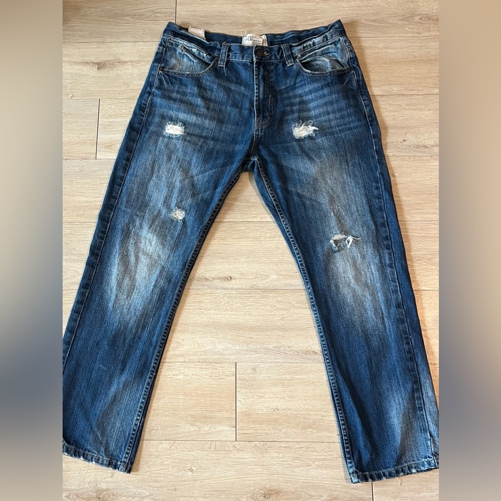 Men’s Free Planet Distressed Jeans